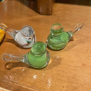 MURANO GLASS BLOWN SET OF 3 BIRDS